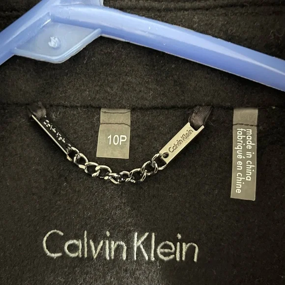 Calvin Klein Black Trench Coat - Picture 2 of 4